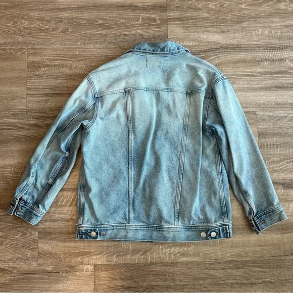 Madewell Blue Denim Oversized Trucker Jacket - Picture 2 of 4